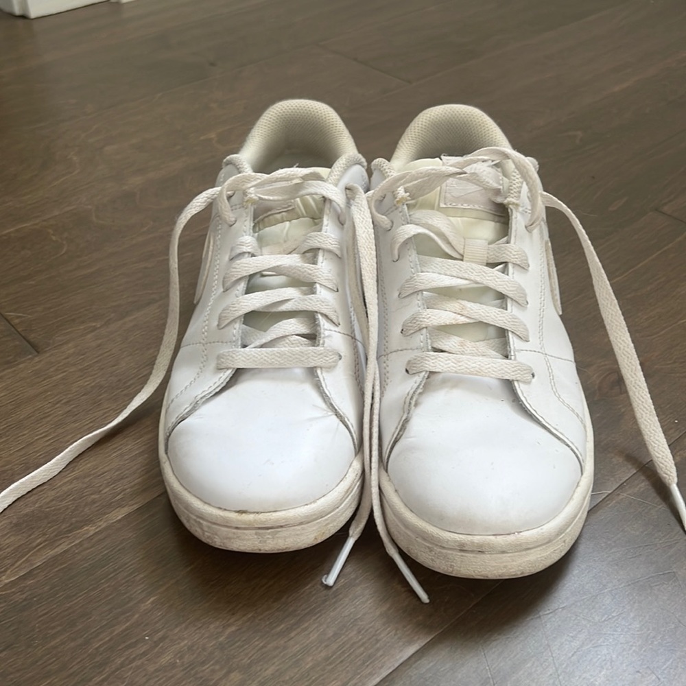 white Nike sneakers